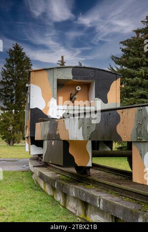 Le train blindé Hurban. La Seconde Guerre mondiale Soulèvement national slovaque. Zvolen. Slovaquie. Banque D'Images