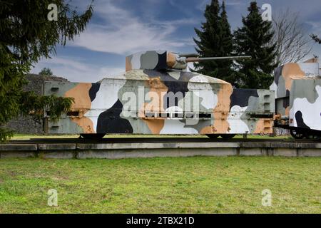 Le train blindé Hurban. La Seconde Guerre mondiale Soulèvement national slovaque. Zvolen. Slovaquie. Banque D'Images