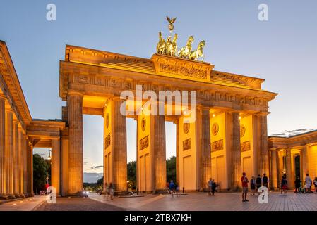 Porte de Brandebourg (Brandenburger Tor) Berlin, Allemagne. Banque D'Images