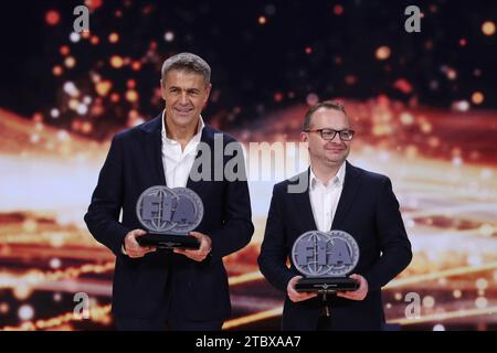 KURZEJA Lukasz, coupe d'Europe FIA pour les Bajas de cross-country pour les co-pilotes, portrait HOLOWCZYC Krzysztof, coupe d'Europe FIA pour les Bajas de cross-country pour les équipes de pilotes, portrait lors de la cérémonie de remise des Prix FIA Rallye & circuit 2023 à Baky le 9 décembre 2023 au Baku Convention Center à Bakou, Azerbaïdjan - photo Grégory Lenormand/DPPI crédit : DPPI Media/Alamy Live News Banque D'Images