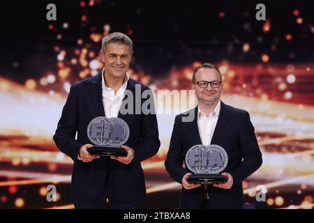 KURZEJA Lukasz, coupe d'Europe FIA pour les Bajas de cross-country pour les co-pilotes, portrait HOLOWCZYC Krzysztof, coupe d'Europe FIA pour les Bajas de cross-country pour les équipes de pilotes, portrait lors de la cérémonie de remise des Prix FIA Rallye & circuit 2023 à Baky le 9 décembre 2023 au Baku Convention Center à Bakou, Azerbaïdjan - photo Grégory Lenormand/DPPI crédit : DPPI Media/Alamy Live News Banque D'Images