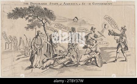 The déplorable State of America, ou SC   h Government 1883 par Anonymous, British, 18th Century Banque D'Images