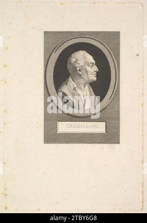 Portrait de Prosper Jolyot de Crebillon 1917 par Augustin de Saint-Aubin Banque D'Images