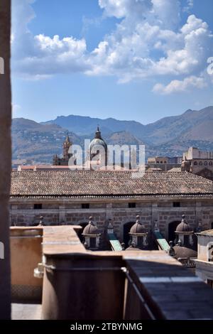 Vue sur la vieille ville de Palerme Banque D'Images