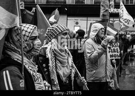 Manifestation pro-palestinienne organisée à Glasgow le 9 décembre 2023 par la Coalition Stop the War Banque D'Images