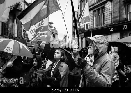 Manifestation pro-palestinienne organisée à Glasgow le 9 décembre 2023 par la Coalition Stop the War Banque D'Images