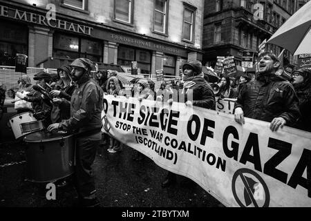 Manifestation pro-palestinienne organisée à Glasgow le 9 décembre 2023 par la Coalition Stop the War Banque D'Images