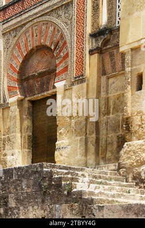 Détail de la porte et des murs de la cathédrale de la mosquée de Cordoue Banque D'Images