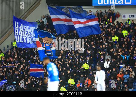 Ibrox Stadium, Glasgow, Royaume-Uni. 9 décembre 2023. Scottish Premiership football, Rangers versus Dundee ; Rangers fans crédit : action plus Sports/Alamy Live News Banque D'Images