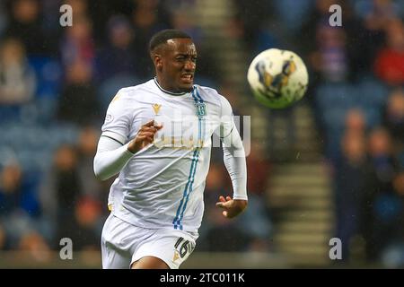 Ibrox Stadium, Glasgow, Royaume-Uni. 9 décembre 2023. Scottish Premiership football, Rangers versus Dundee ; Zach Robinson de Dundee Credit : action plus Sports/Alamy Live News Banque D'Images