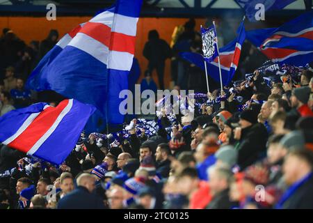 Ibrox Stadium, Glasgow, Royaume-Uni. 9 décembre 2023. Scottish Premiership football, Rangers versus Dundee ; Rangers fans crédit : action plus Sports/Alamy Live News Banque D'Images