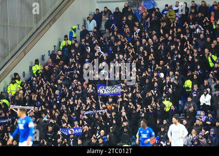 Ibrox Stadium, Glasgow, Royaume-Uni. 9 décembre 2023. Scottish Premiership football, Rangers versus Dundee ; Rangers fans crédit : action plus Sports/Alamy Live News Banque D'Images