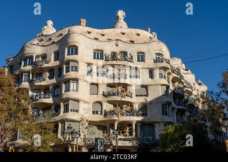 casa Mila, un des célèbres bâtiments de Gaudi à Barcelone, Espagne, 2 décembre 2023. (CTK photo/Ondrej Zaruba) Banque D'Images