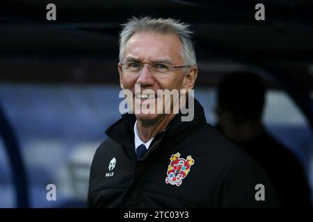 Birkenhead, Royaume-Uni. 09 décembre 2023. Nigel Adkins, le directeur de Tranmere Rovers regarde. EFL Skybet football League Two Match, Tranmere Rovers v Newport County à Prenton Park, Birkenhead, Wirral le samedi 9 décembre 2023. Cette image ne peut être utilisée qu'à des fins éditoriales. Usage éditorial uniquement, .pic par Chris Stading/ crédit : Andrew Orchard photographie sportive/Alamy Live News Banque D'Images