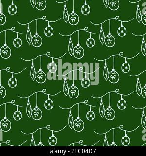 Motif sans couture hivernal confortable avec des éléments dessinés à la main doodle. Texture sans fin pour emballage cadeau, papier peint, bannière web, papier d'emballage et tissu. Vecteur Illustration de Vecteur