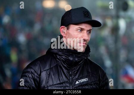 Sven Hannawald (Deutschland, ex Skispringer, ARD TV experte), GER, FIS Viessmsann Skisprung Weltcup Klingenthal, Einzel springen 09.12.2023 photo : Eibner-Pressefoto/Michael Memmler Banque D'Images