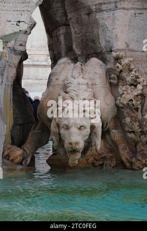 Fontaine de Fiumi Banque D'Images