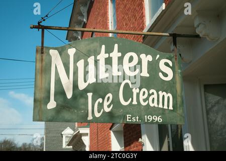 Panneau vintage Nutters Ice Cream, Sharpsburg, Maryland Banque D'Images