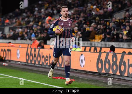 Wolverhampton, Royaume-Uni. 9 décembre 2023. Harry Toffolo de Nottingham Forest lors du match de Premier League entre Wolverhampton Wanderers et Nottingham Forest à Molineux, Wolverhampton le samedi 9 décembre 2023. (Photo : Jon Hobley | MI News) crédit : MI News & Sport / Alamy Live News Banque D'Images