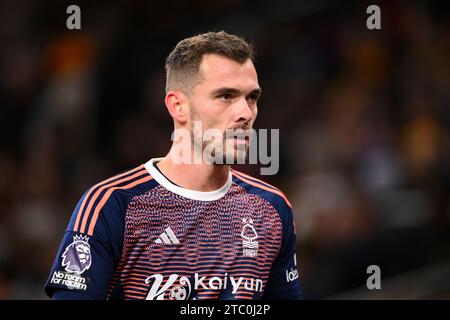 Wolverhampton, Royaume-Uni. 9 décembre 2023. Harry Toffolo de Nottingham Forest lors du match de Premier League entre Wolverhampton Wanderers et Nottingham Forest à Molineux, Wolverhampton le samedi 9 décembre 2023. (Photo : Jon Hobley | MI News) crédit : MI News & Sport / Alamy Live News Banque D'Images