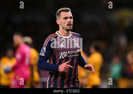 Wolverhampton, Royaume-Uni. 9 décembre 2023. Harry Toffolo, lors du match de Premier League entre Wolverhampton Wanderers et Nottingham Forest à Molineux, Wolverhampton le samedi 9 décembre 2023. (Photo : Jon Hobley | MI News) crédit : MI News & Sport / Alamy Live News Banque D'Images