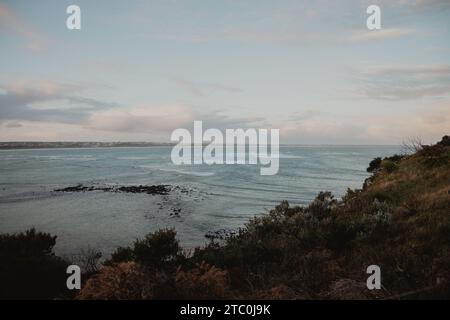 Prise sur le site du naufrage du SS Orungal sur la péninsule bellarine entre Ocean Grove et Barwon Heads près de la Great Ocean Road à Victoria Banque D'Images