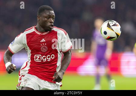 Amsterdam, Niederlande. 09 décembre 2023. Brian Brobbey de l'Ajax lors du match néerlandais d'Eredivisie entre Ajax et Sparta le 9 décembre 2023 à Amsterdam, pays-Bas Credit : dpa/Alamy Live News Banque D'Images