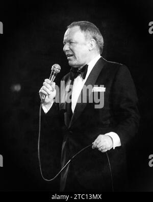 Frank Sinatra, Providence Civic Center, 26 octobre 1978. Banque D'Images