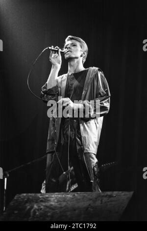 David Bowie au Providence Civic Center, RI, USA, 5 mai 1978/ Banque D'Images