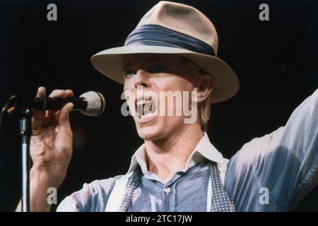 David Bowie, Civic Center, Hartford, CT, États-Unis, 15 juillet 1983. Banque D'Images