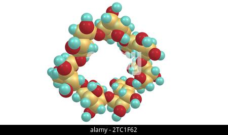 La cyclodextrine est un heptasaccharide dérivé du glucose. Banque D'Images