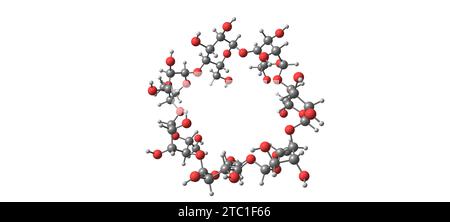 La cyclodextrine est un heptasaccharide dérivé du glucose. Banque D'Images