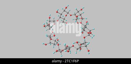 La cyclodextrine est un heptasaccharide dérivé du glucose Banque D'Images