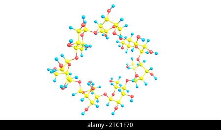 La cyclodextrine est un heptasaccharide dérivé du glucose. Banque D'Images