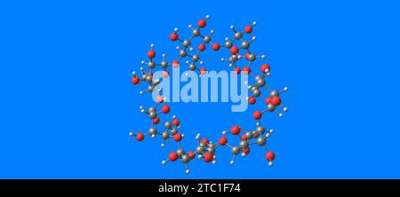 La cyclodextrine est un heptasaccharide dérivé du glucose Banque D'Images