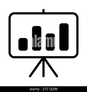 Une icône de présentation graphique commerciale, vecteur de présentation statistique. Illustration de Vecteur