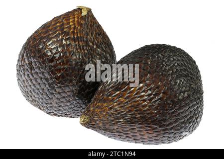 fruit de salak isolé sur fond blanc Banque D'Images