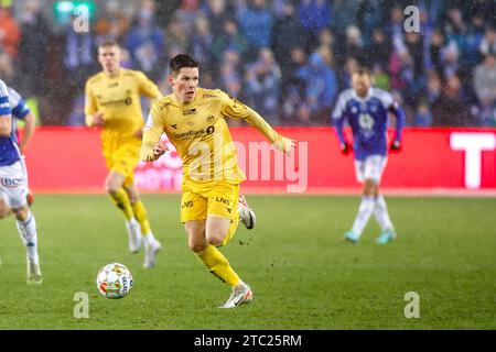 Oslo, Norvège, 9 décembre 2023. Sondre Brunstad FET de Bodø/Glimt sur le ballon de la finale de la coupe de Norvège entre Bodø/Glimt et Molde au stade Ullevål à Oslo crédit : Frode Arnesen/Alamy Live News Banque D'Images