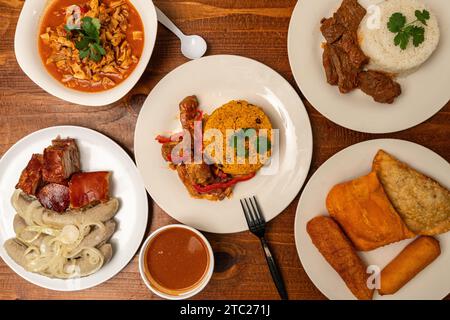 Composition alimentaire portoricaine pour pose à plat Banque D'Images