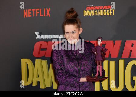 Maddy Lucy Dann et Mme Tweedy, Chicken Run : Dawn of the Nugget - projection spéciale, Picturehouse Central, Londres, Royaume-Uni, 10 décembre 2023, photo de Ric Banque D'Images