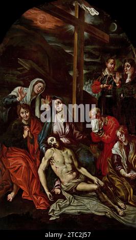Lamentation sur le Christ mort 17e siècle, Cathédrale, Salerne, Musée des Beaux-Arts, Italie, italien, peintre inconnu. Banque D'Images