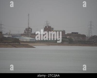 Sheerness, Kent, Royaume-Uni. 10 décembre 2023. Météo Royaume-Uni : un jour gris et humide à Sheerness, Kent. Crédit : James Bell/Alamy Live News Banque D'Images