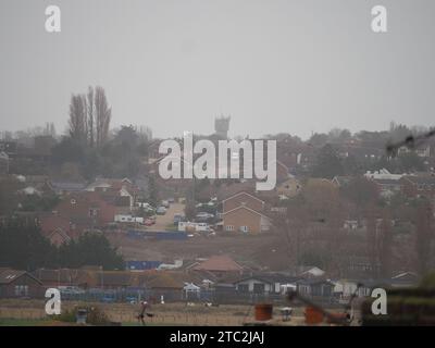 Sheerness, Kent, Royaume-Uni. 10 décembre 2023. Météo Royaume-Uni : un jour gris et humide à Sheerness, Kent. Crédit : James Bell/Alamy Live News Banque D'Images