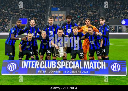 Milan, Italie. 09 décembre 2023. Le départ-11 de l'Inter pour le match de Serie A entre l'Inter et l'Udinese à Giuseppe Meazza à Milan. (Crédit photo : Gonzales photo/Alamy Live News Banque D'Images