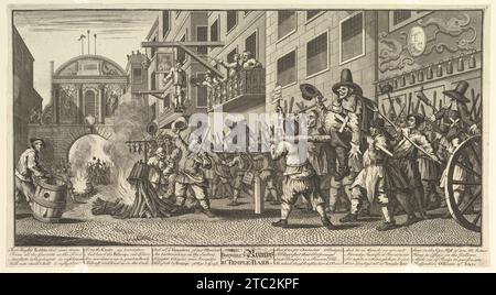 Burning the Rumps at Temple Bar (Twelve large illustrations for Samuel Butler's Hudibras, plate 11) 1932 par William Hogarth Banque D'Images