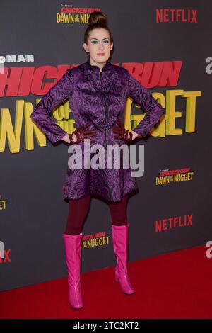 Maddy Lucy Dann arrive pour une projection spéciale de Chicken Run