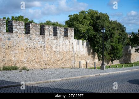 Ancienne muraille fortifiée, vieille ville, Evora, Alentejo, Portugal Banque D'Images