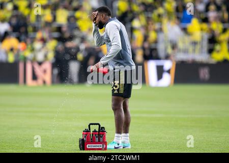 Columbus, Ohio, États-Unis. 9 décembre 2023. Défenseur de Columbus Crew Mohamed Farsi (23). Columbus Crew remporte sa troisième coupe MLS, battant les champions en titre du LAFC 2-1. (Kindell Buchanan/Alamy Live News) Banque D'Images