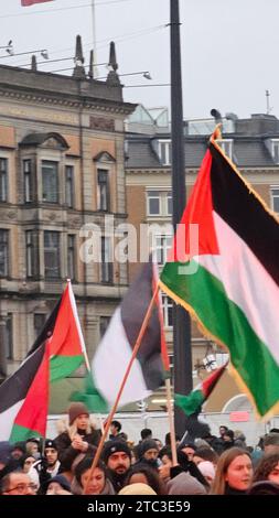 Copenhague, Danemark. 10 décembre 2023. Copenhague, Danemark. 10 décembre 2023. Manifestation pro-palestinienne à Copenhague, Danemark le dimanche 10 décembre 2023 crédit : Pahas/Alamy Live News crédit : Pahas/Alamy Live News Banque D'Images