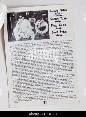 Johnny Moped fait partie des années 1970 du magazine SNIFFIN GLUE Punk Rock Fanzine Banque D'Images